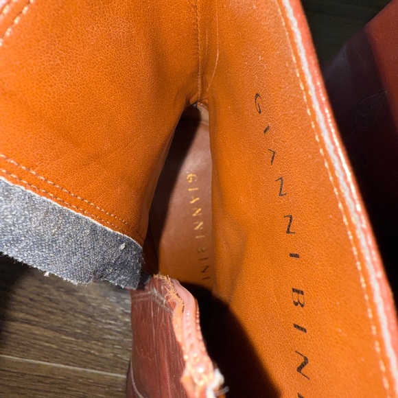 Gianni Bini Red Heeled Boots Sleek Suede Design - Picture 7 of 9